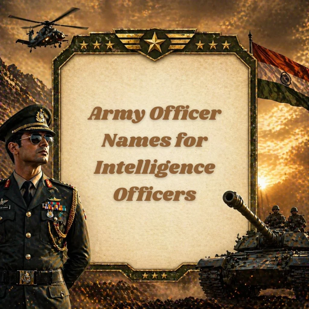 Army Officer Names for Intelligence Officers