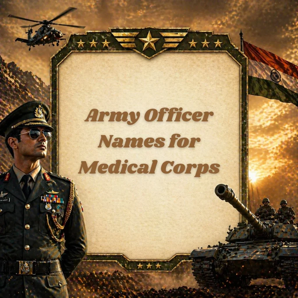 Army Officer Names for Medical Corps