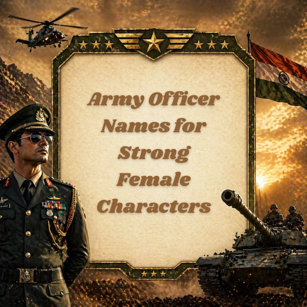 Army Officer Names for Strong Female Characters