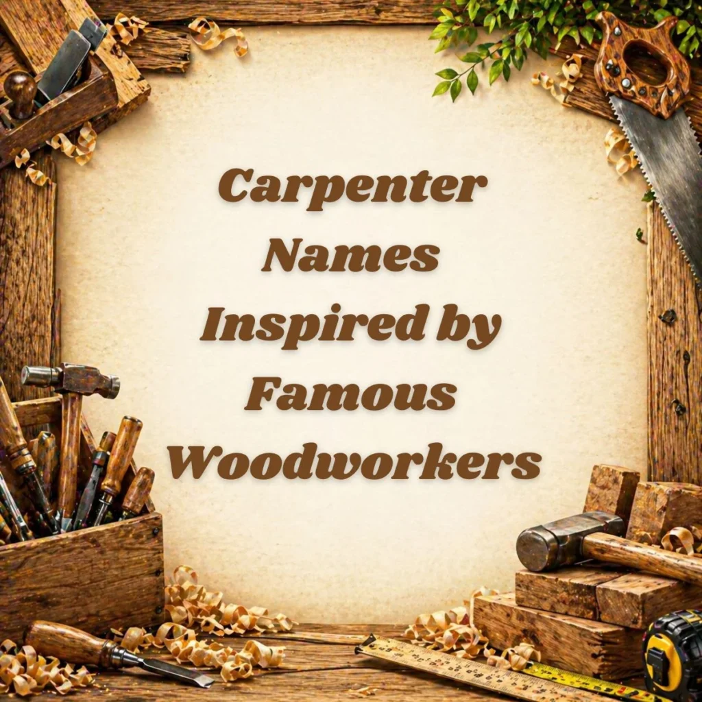 Carpenter Names Inspired by Famous Woodworkers
