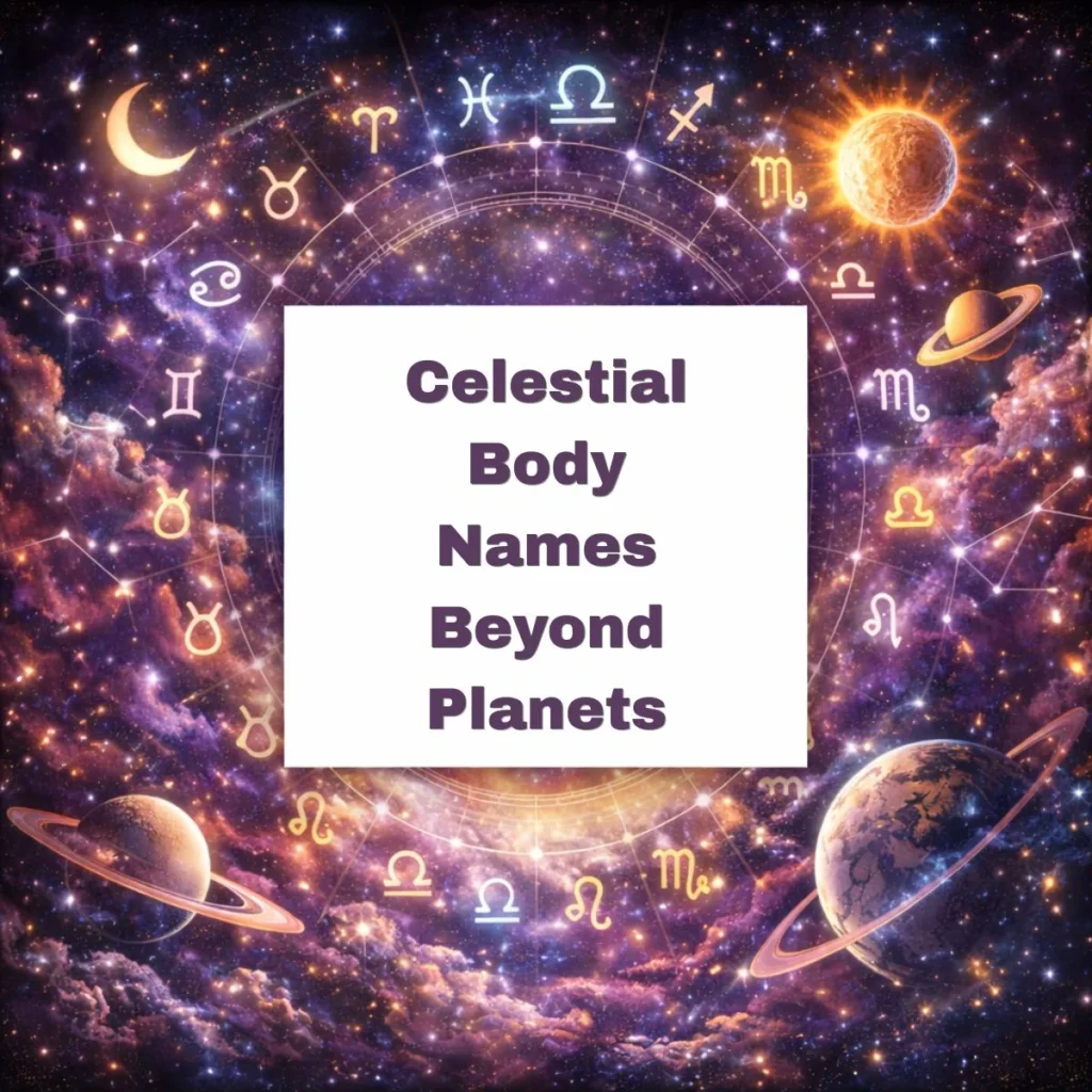 Celestial Body Names Beyond Planets