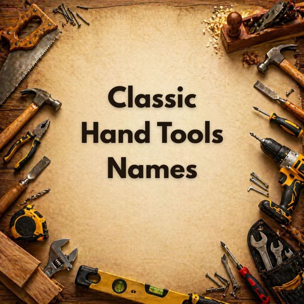 Classic Hand Tools Names