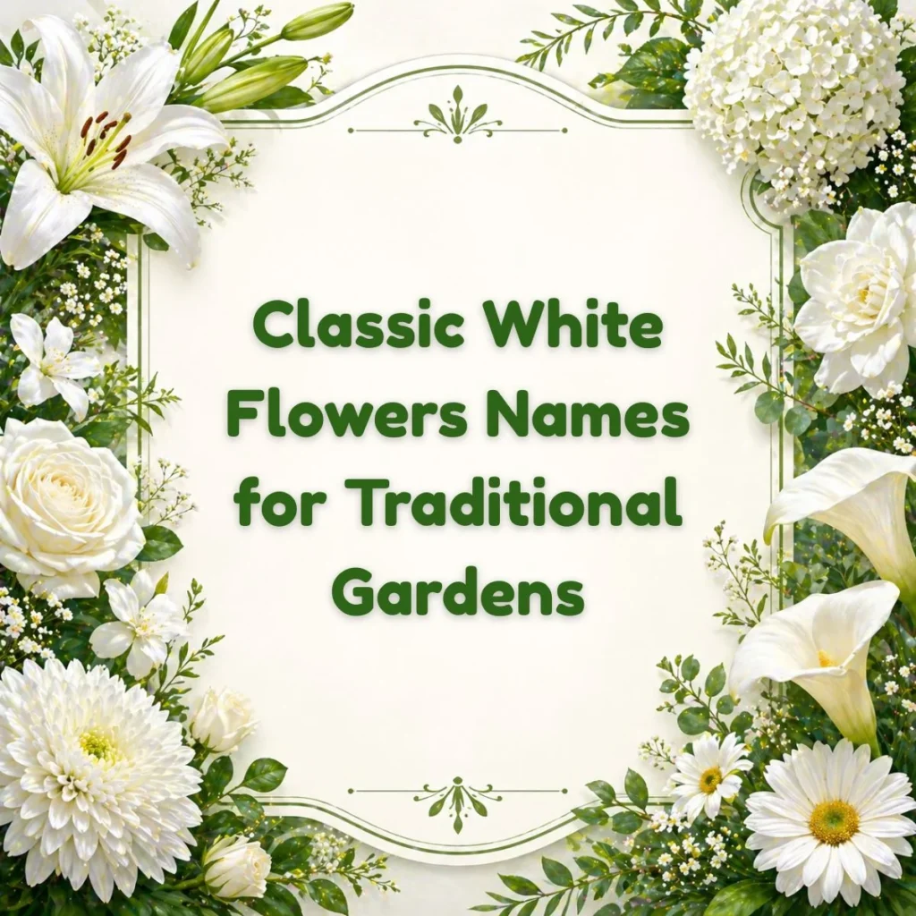 Classic White Flowers Names for Traditional Gardens