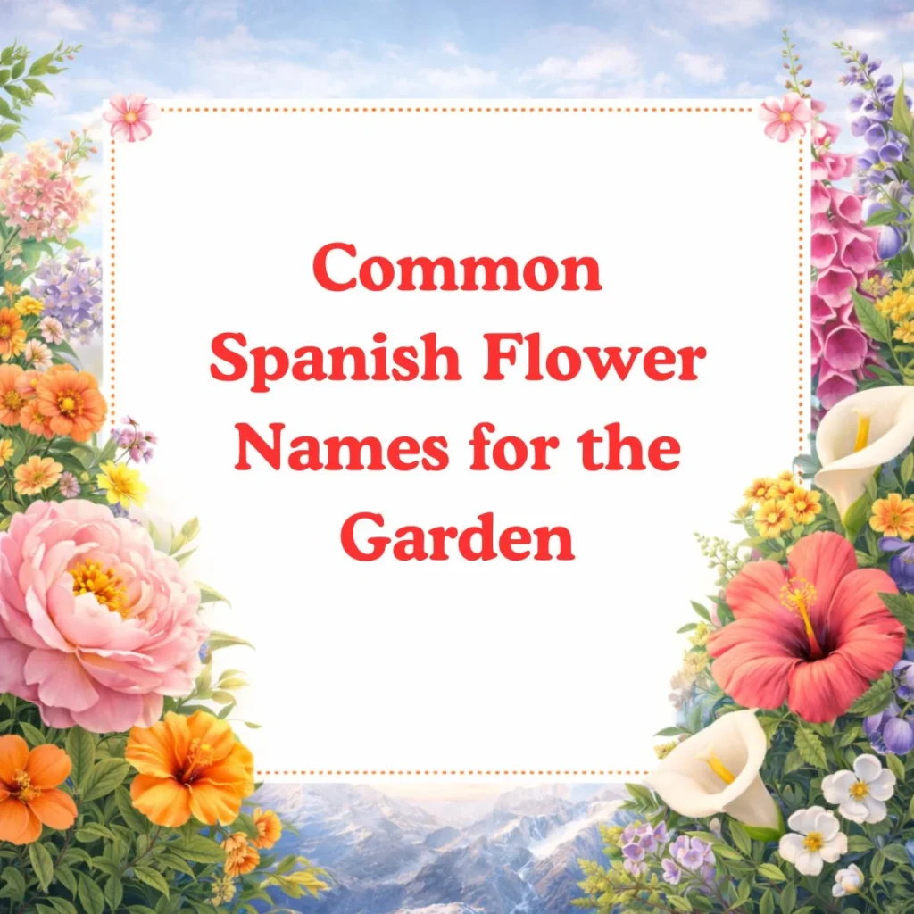 Common Spanish Flower Names for the Garden 🌻