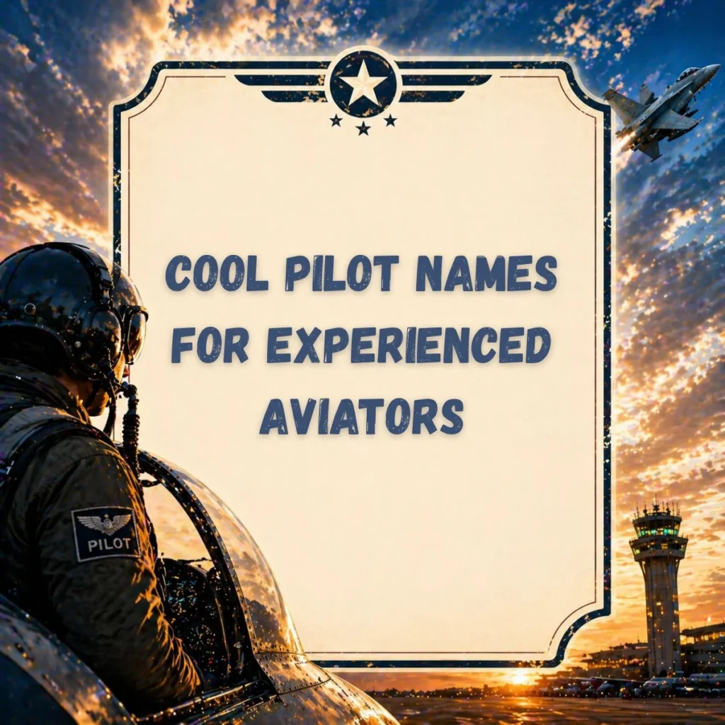 Cool Pilot Names for Experienced Aviators