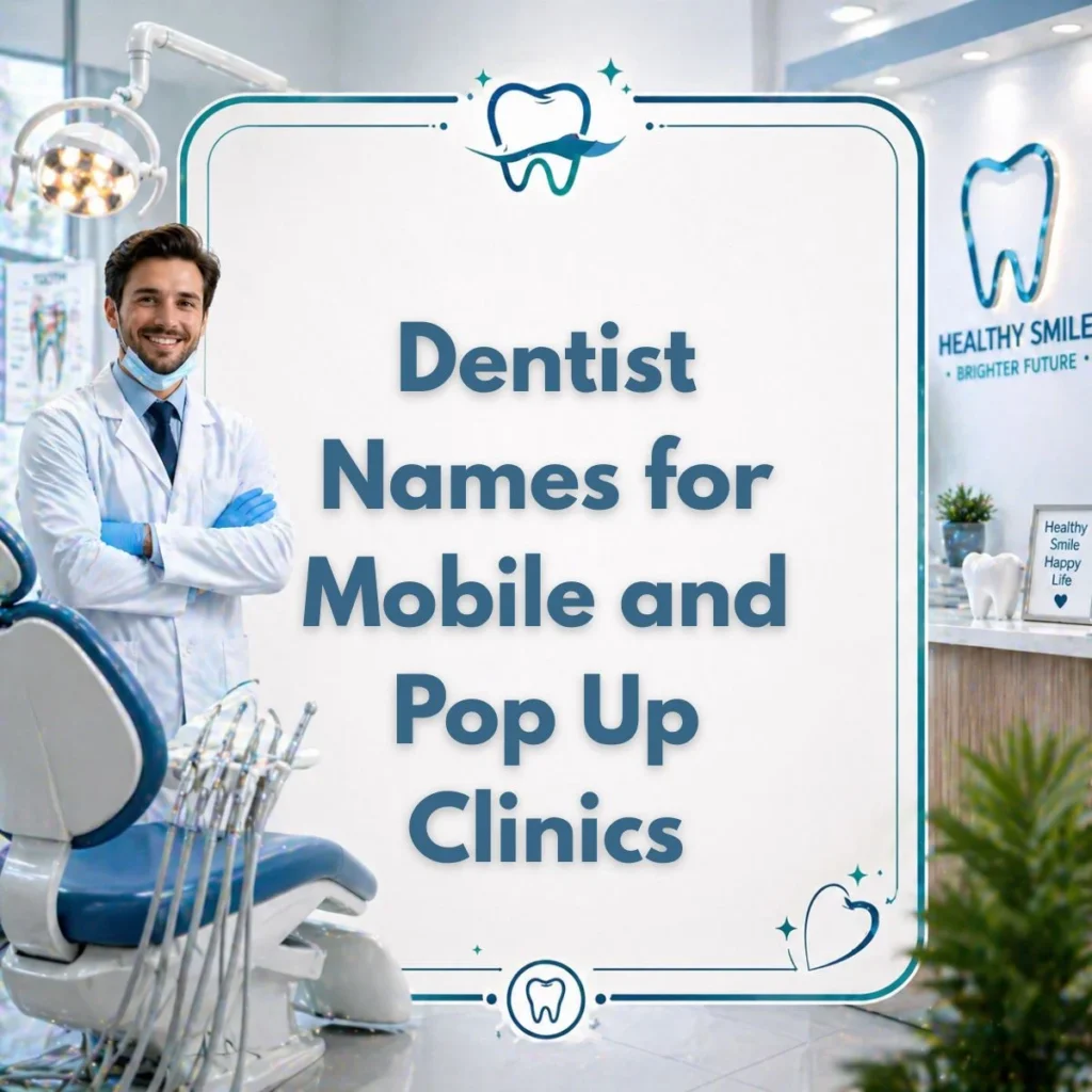 Dentist Names for Mobile and Pop Up Clinics