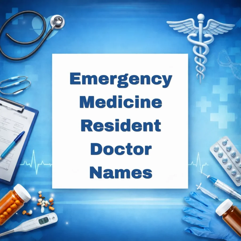 Emergency Medicine Resident Doctor Names