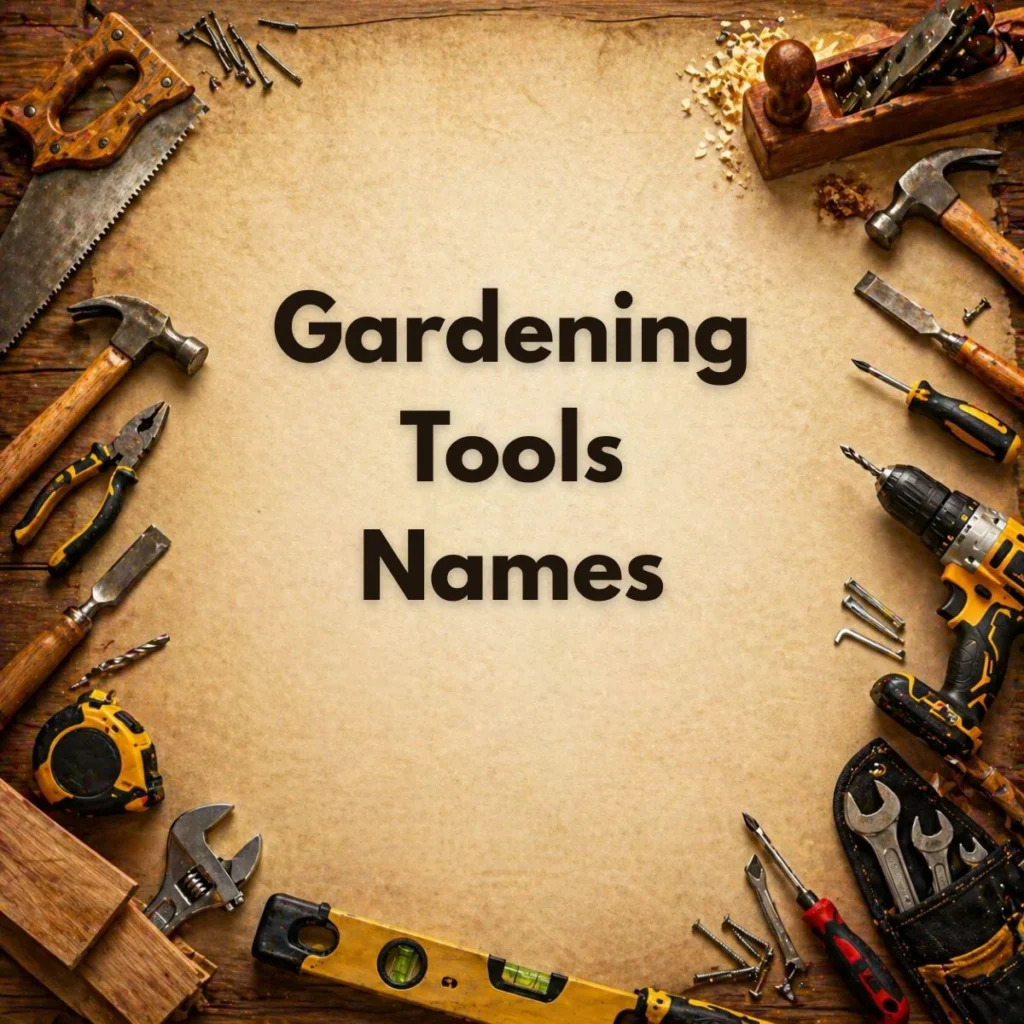 Gardening Tools Names