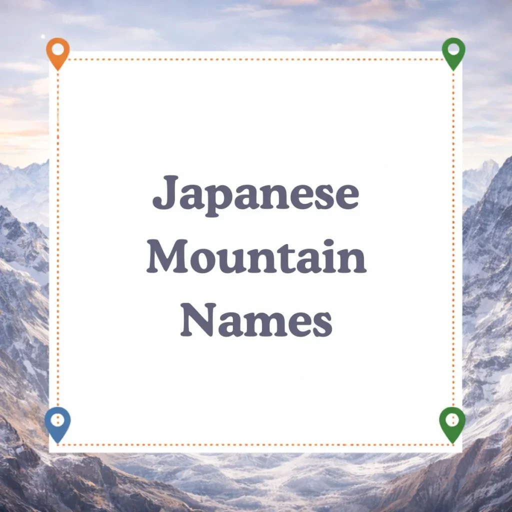 Japanese Mountain Names 🏔️