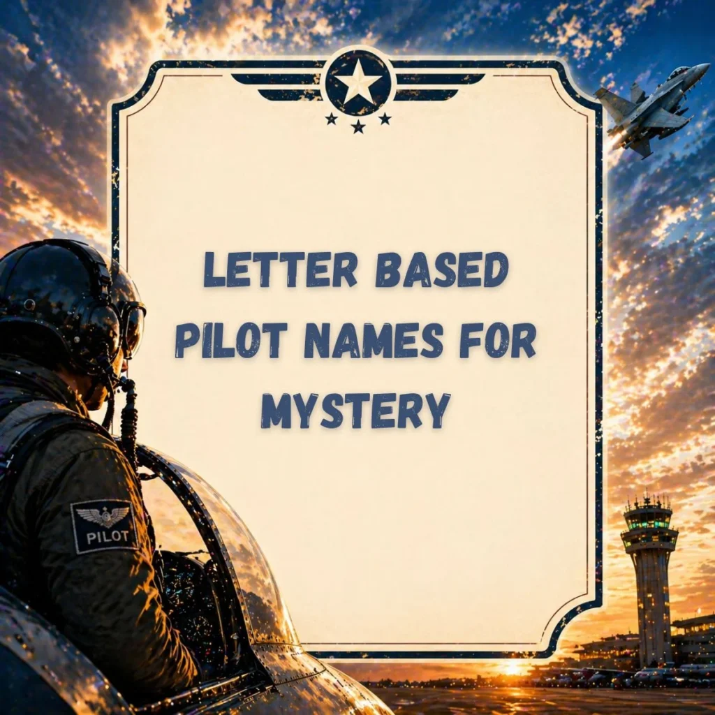 Letter Based Pilot Names for Mystery