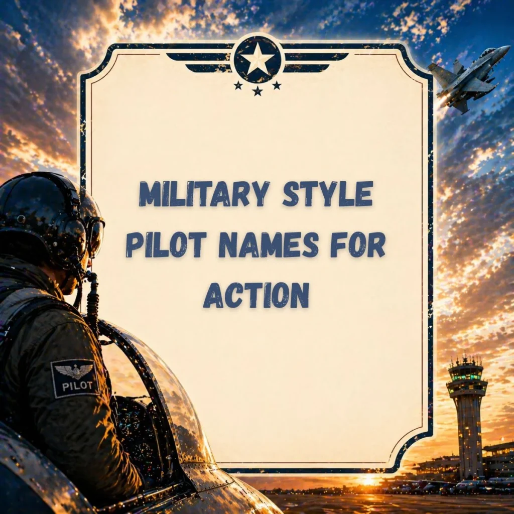Military Style Pilot Names for Action