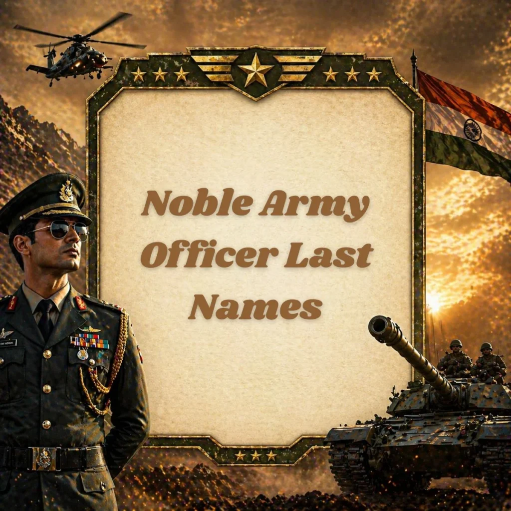 Noble Army Officer Last Names