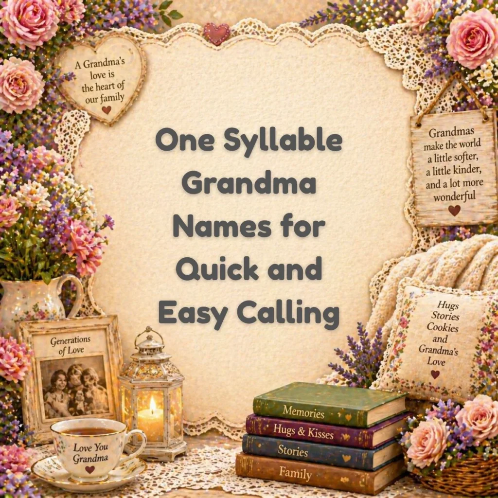 One Syllable Grandma Names for Quick and Easy Calling - Copy