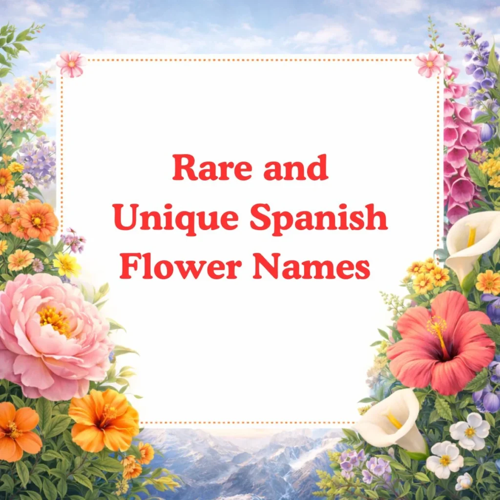 Rare and Unique Spanish Flower Names 🌺