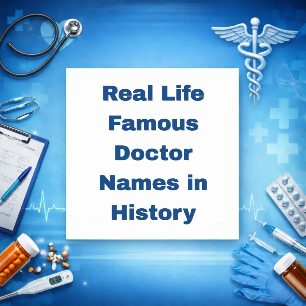 Real Life Famous Doctor Names in History