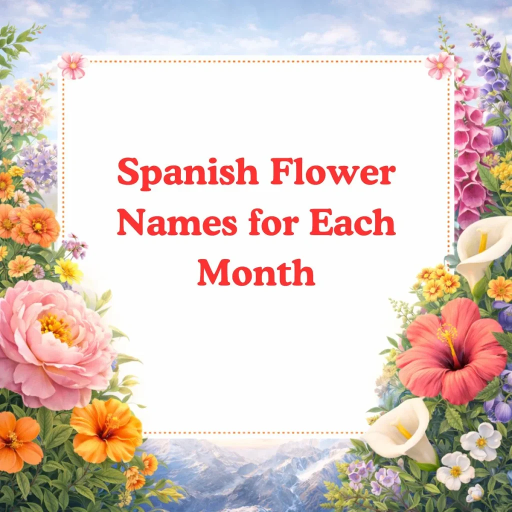 Spanish Flower Names for Each Month 📅