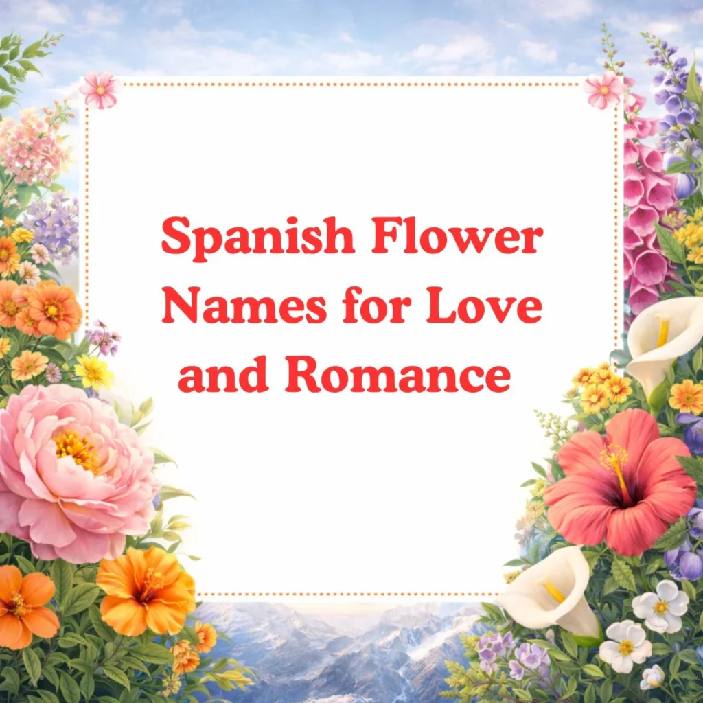 Spanish Flower Names for Love and Romance 💕