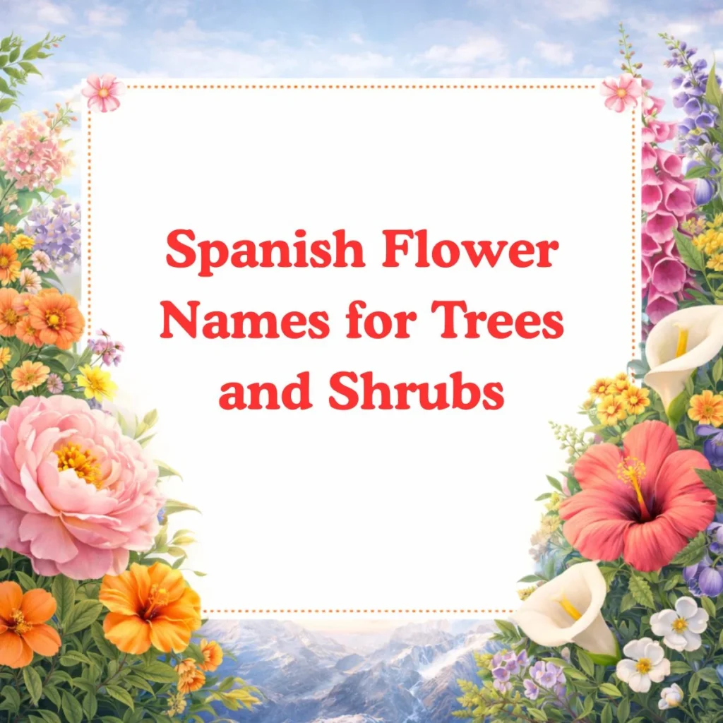 Spanish Flower Names for Trees and Shrubs 🌳