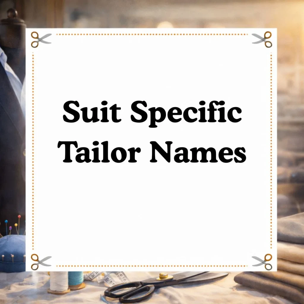 Suit Specific Tailor Names 👔