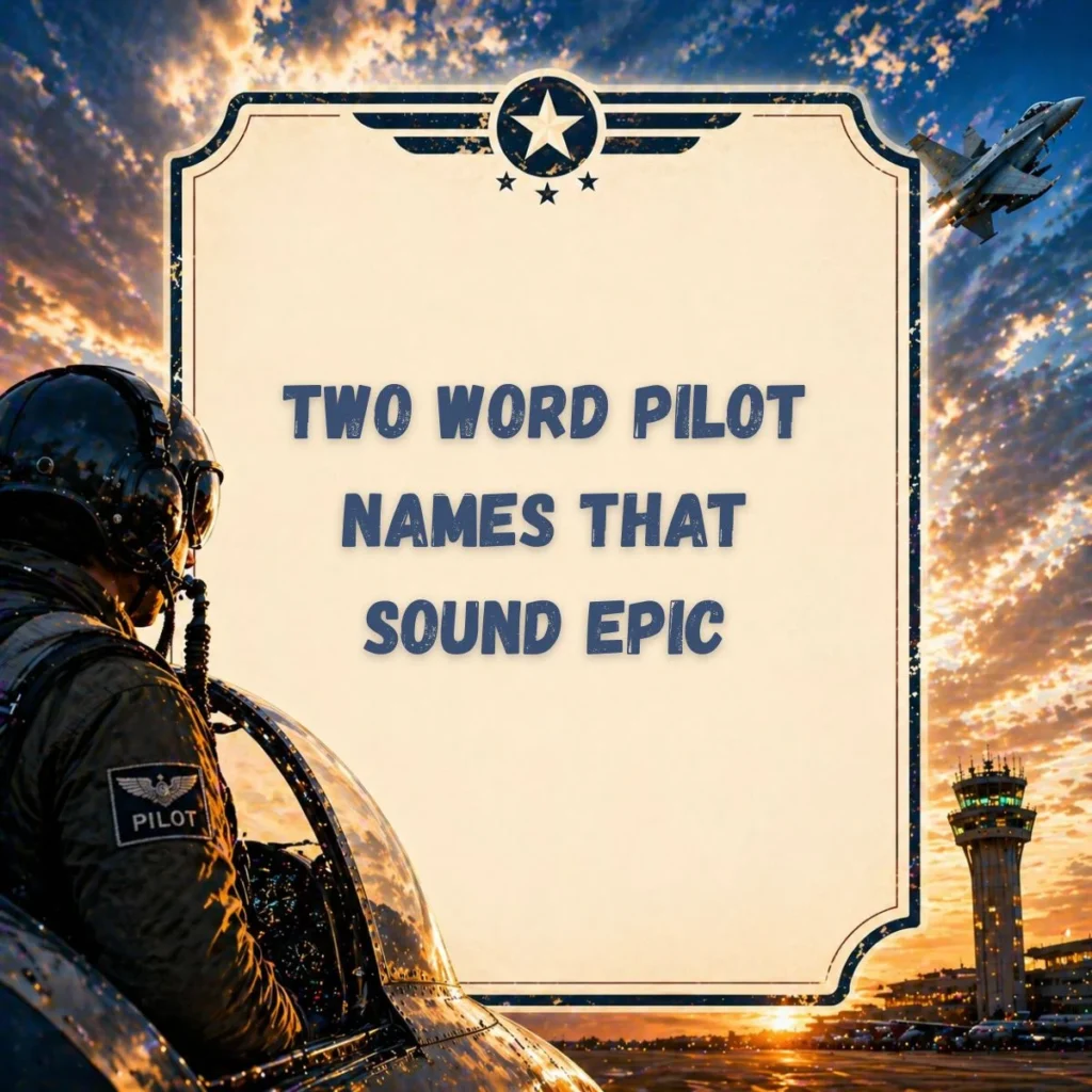 Two Word Pilot Names That Sound Epic