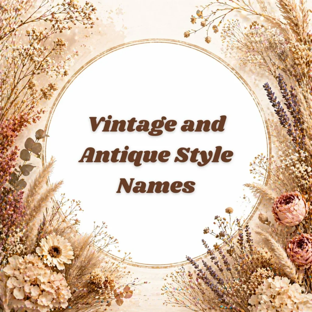 Vintage and Antique Style Names