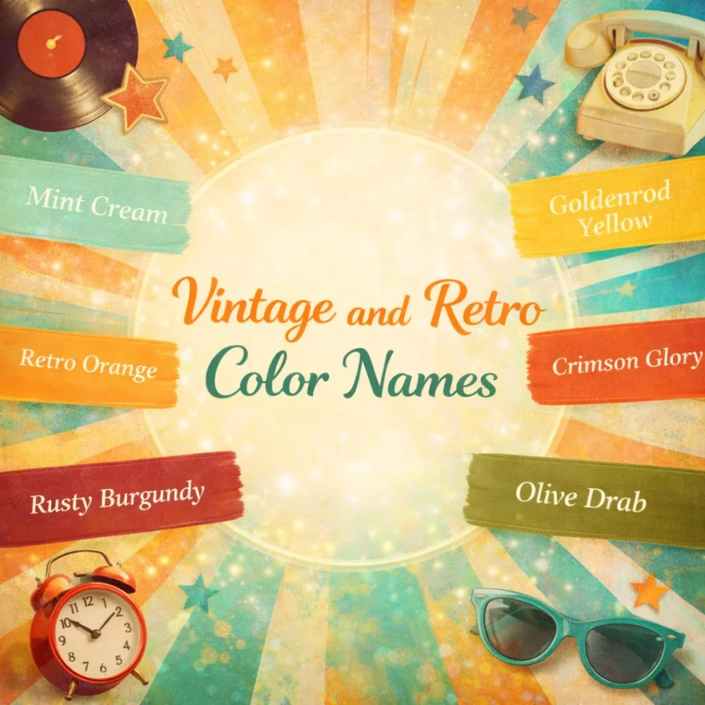 Vintage and Retro Color Names