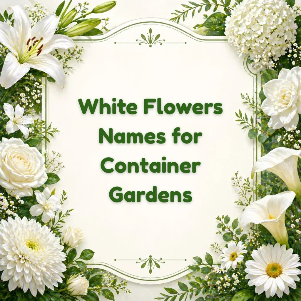 White Flowers Names for Container Gardens