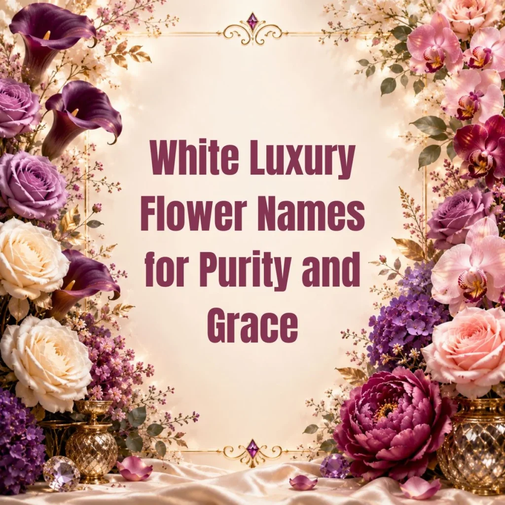 White Luxury Flower Names for Purity and Grace