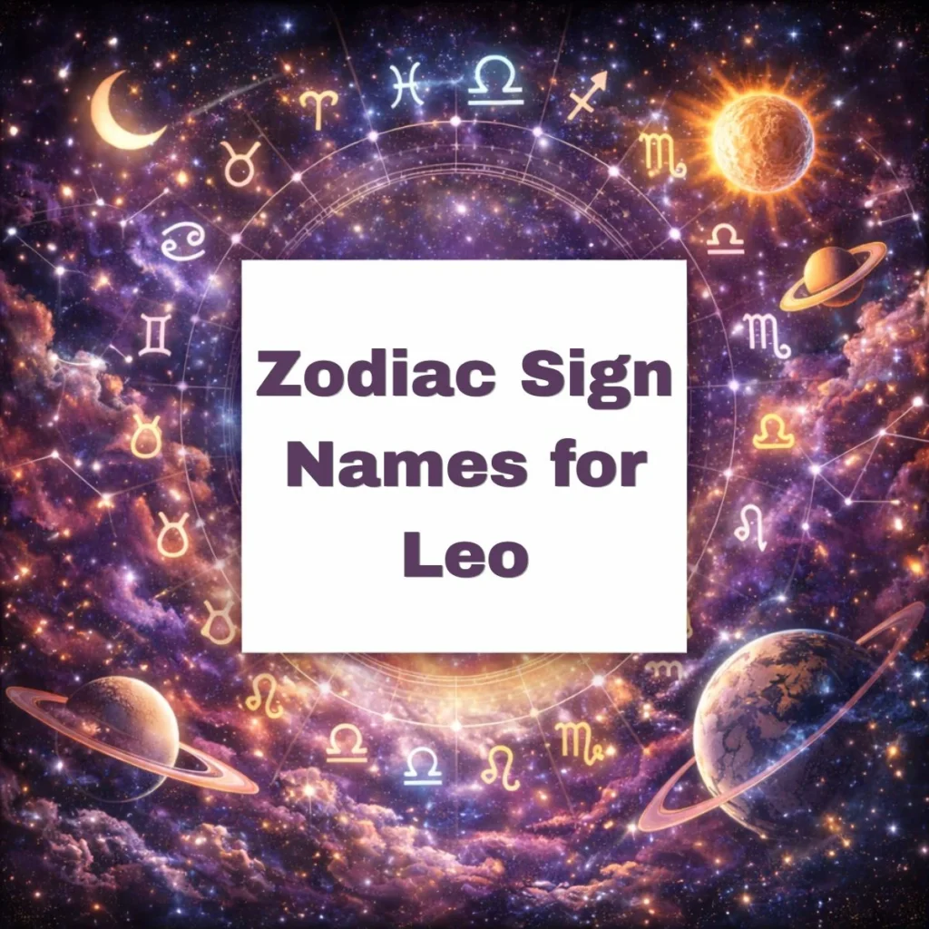 Zodiac Sign Names for Leo