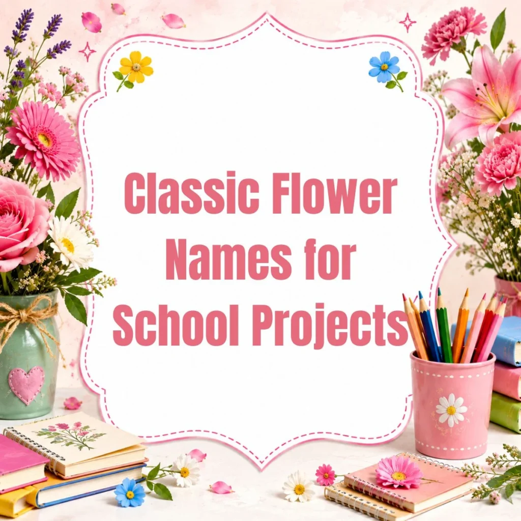 Classic Flower Names for School Projects