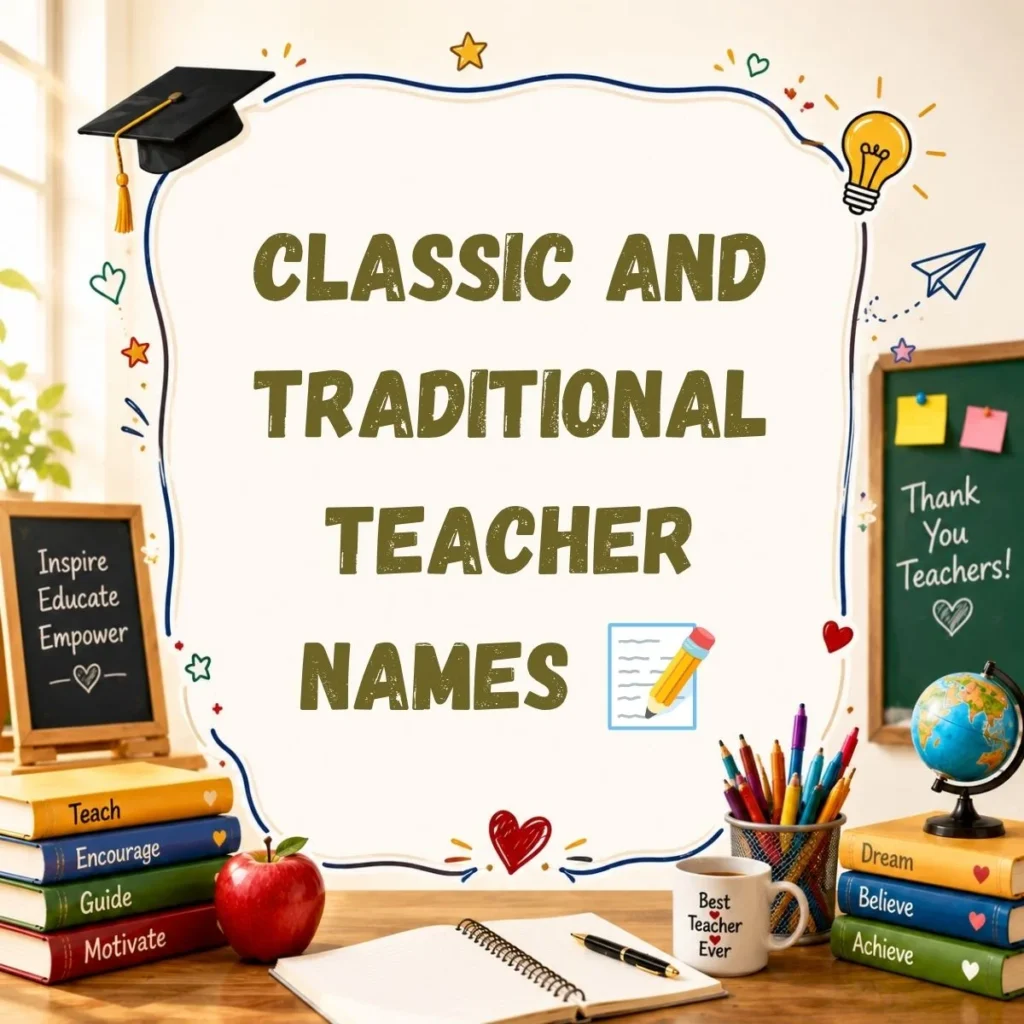 Classic and Traditional Teacher Names 📝