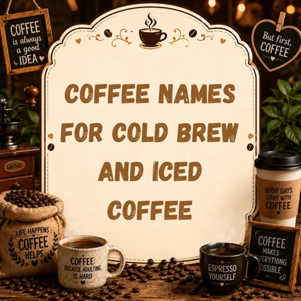 Coffee Names for Cold Brew and Iced Coffee