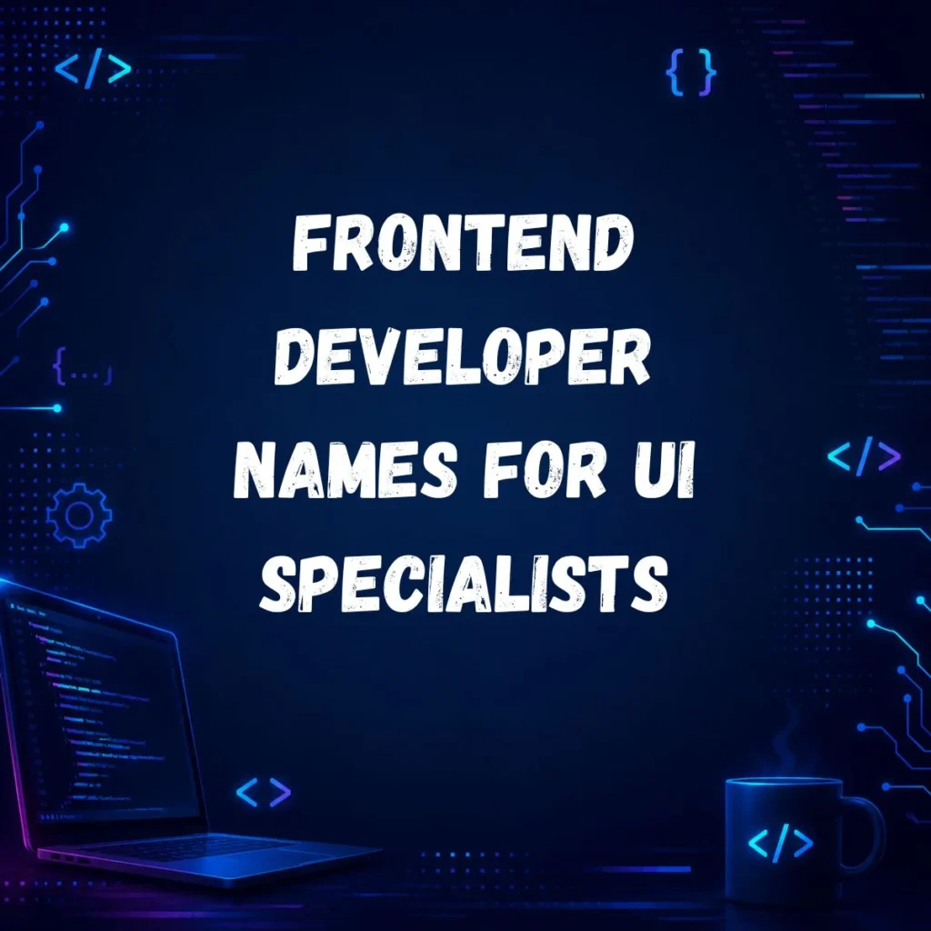 Frontend Developer Names for UI Specialists
