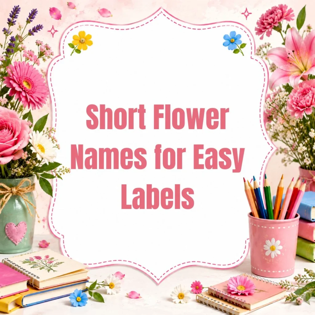 Short Flower Names for Easy Labels
