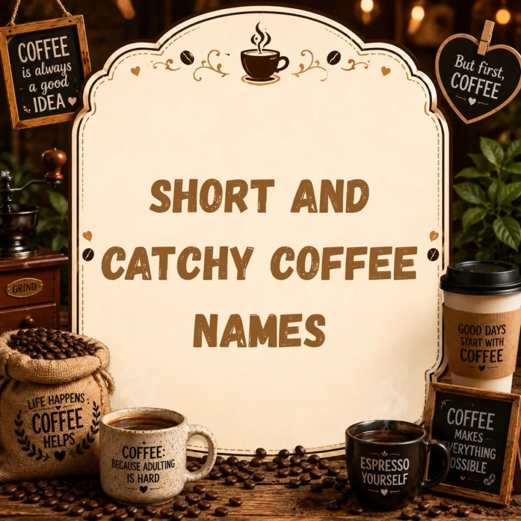 Short and Catchy Coffee Names