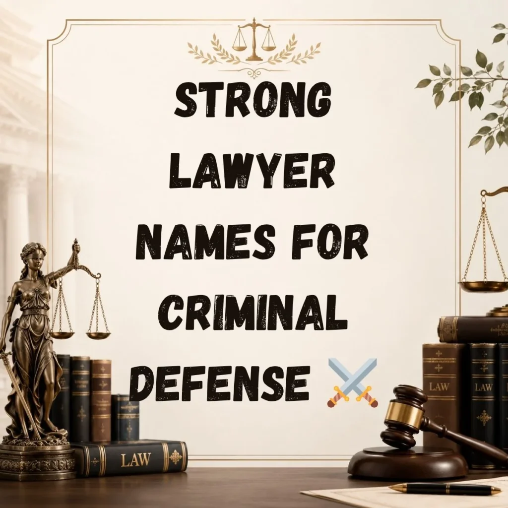 Strong Lawyer Names for Criminal Defense ⚔️