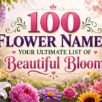 100 Flower Names Your Ultimate List of Beautiful Blooms