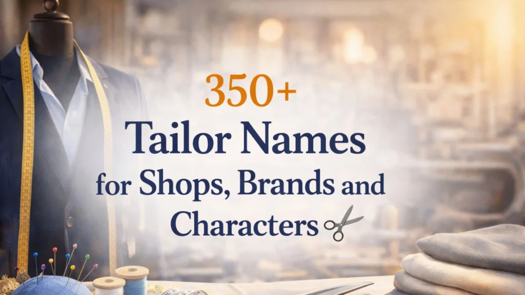 350+ Tailor Names for Shops, Brands and Characters ✂️