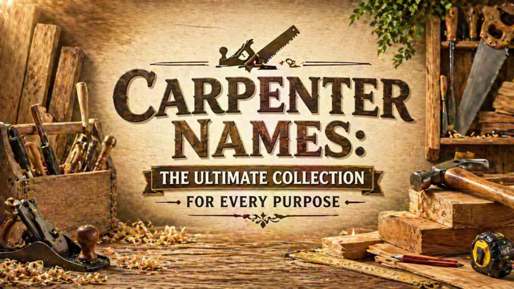 Carpenter Names The Ultimate Collection for Every Purpose