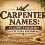 Carpenter Names The Ultimate Collection for Every Purpose