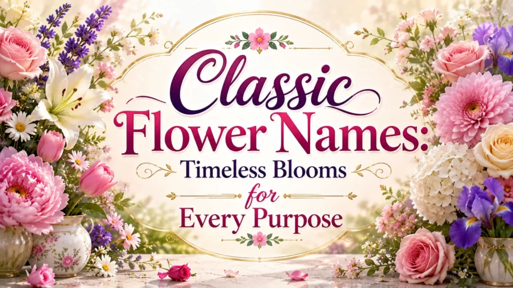 Classic Flower Names Timeless Blooms for Every Purpose