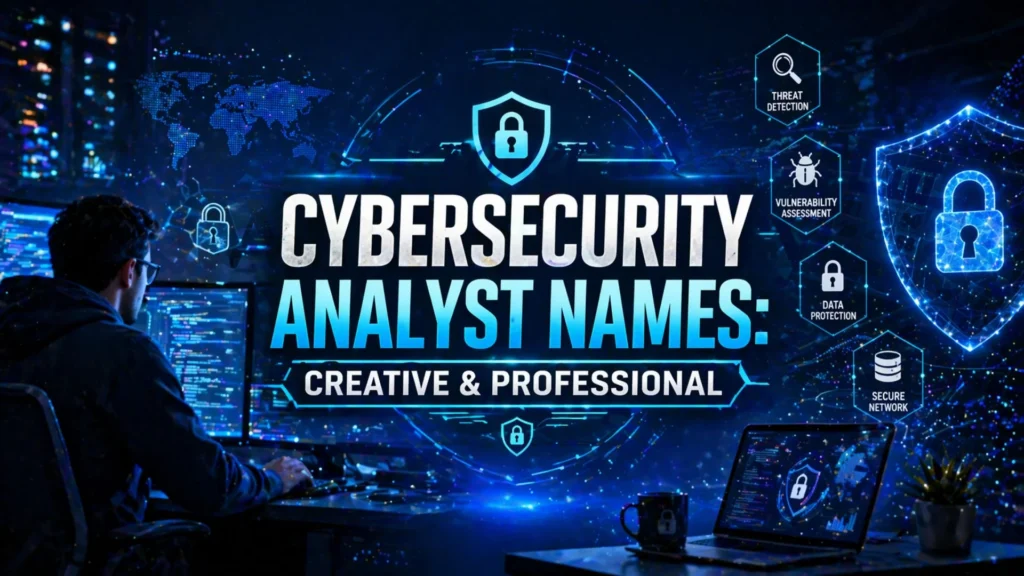 Cybersecurity Analyst Names Creative & Professional