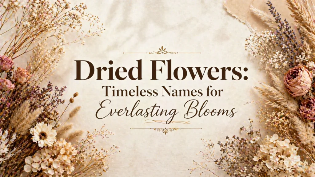 Dried Flowers Timeless Names for Everlasting Blooms