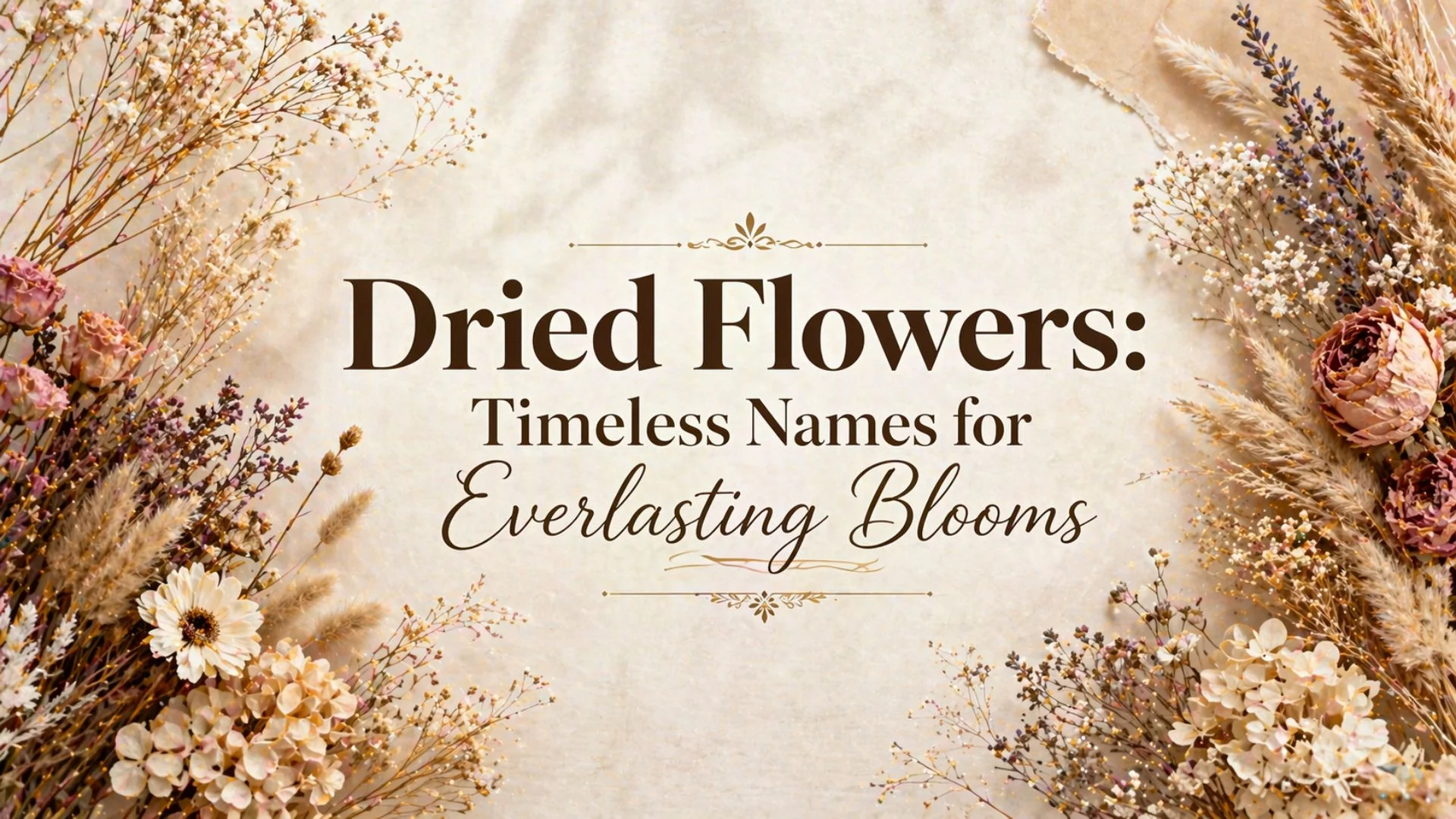 Dried Flowers Timeless Names for Everlasting Blooms