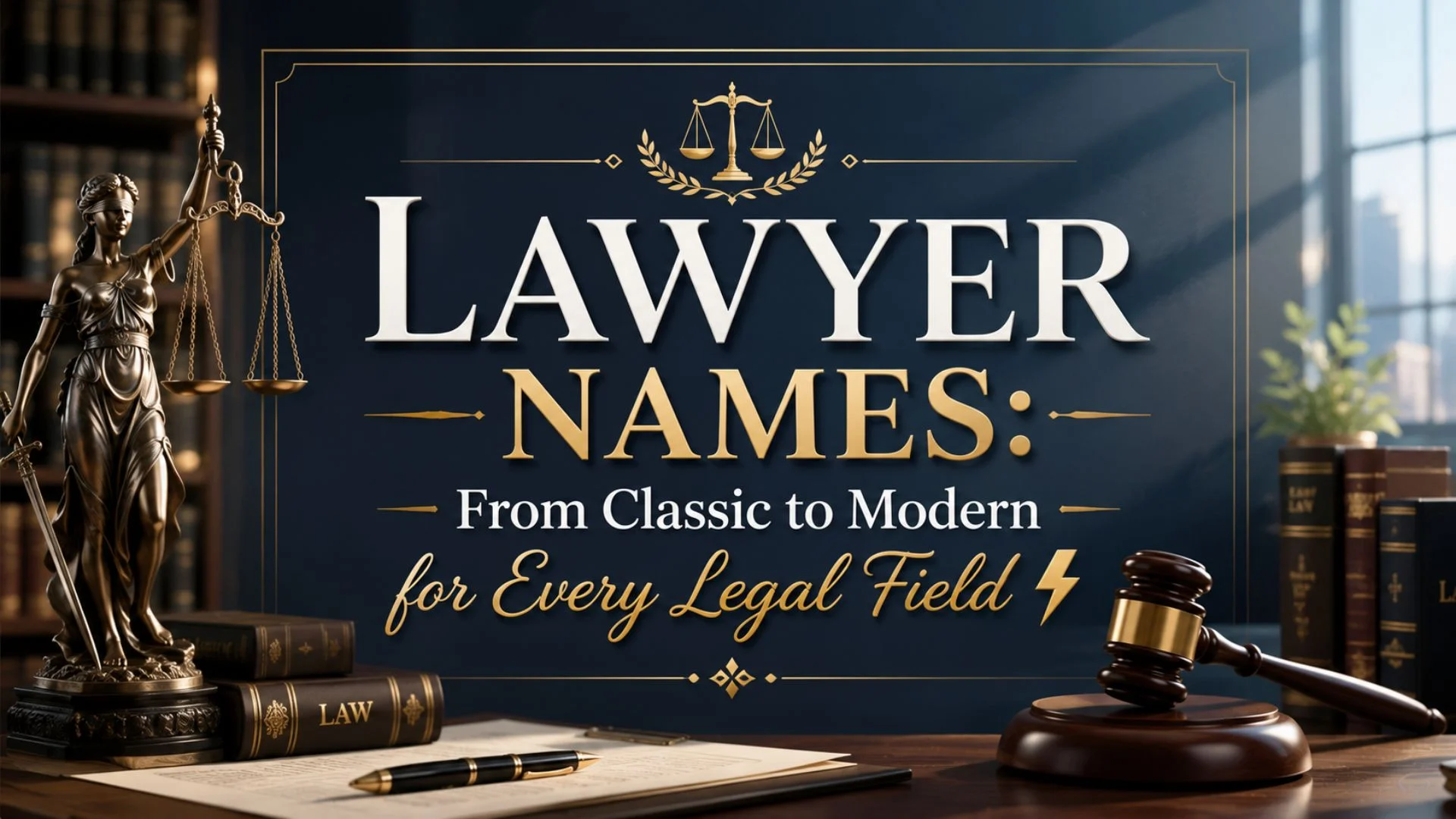 Lawyer Names From Classic to Modern for Every Legal Field ⚡
