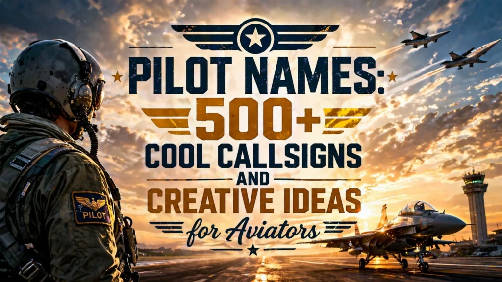 Pilot Names 500+ Cool Callsigns and Creative Ideas for Aviators