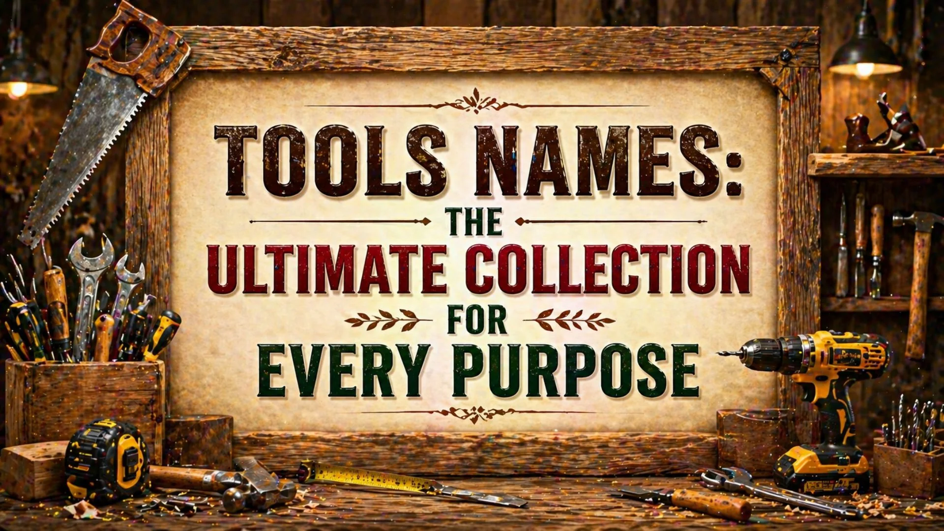 Tools Names The Ultimate Collection for Every Purpose