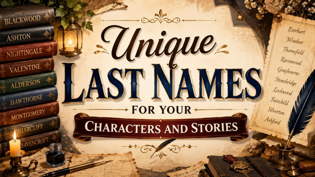 Unique Last Names for Your Characters and Stories