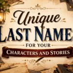 Unique Last Names for Your Characters and Stories