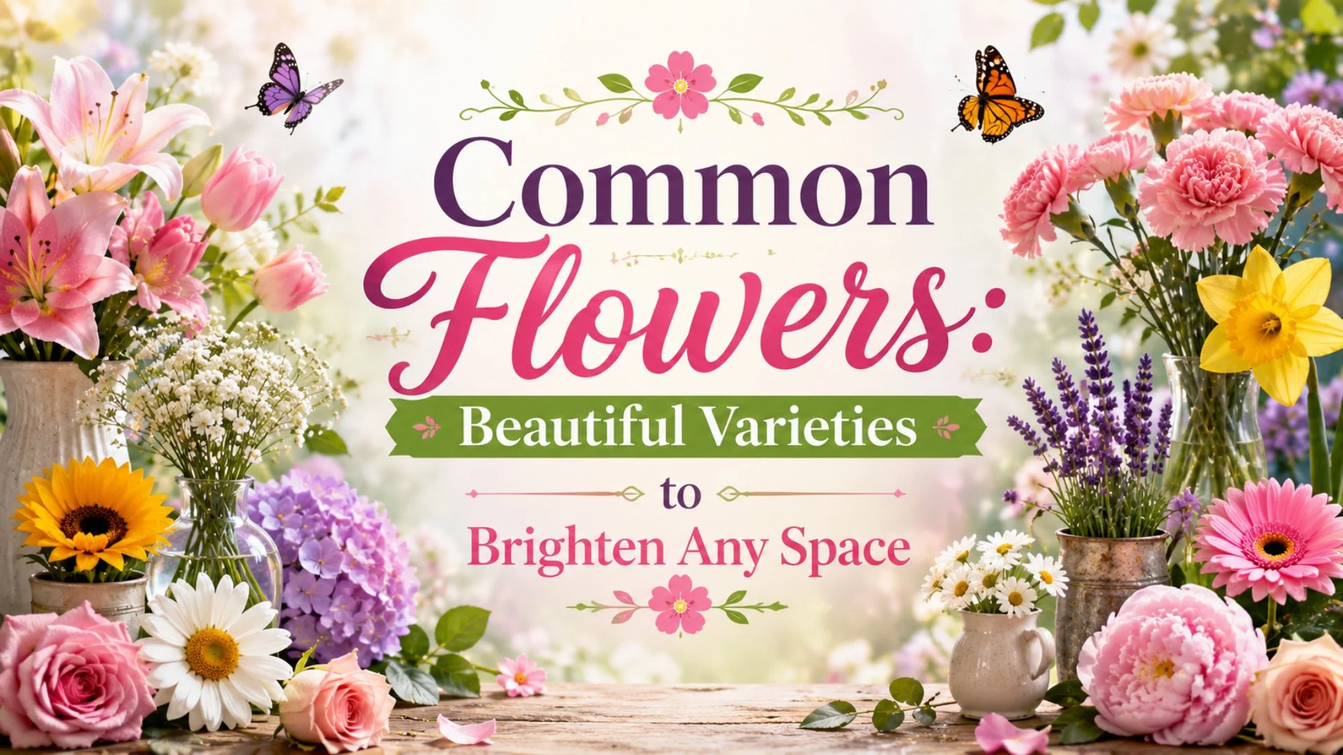 Common Flowers Beautiful Varieties to Brighten Any Space